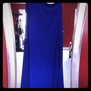 Calvin Klein Off Shoulder Royal Blue Dress
